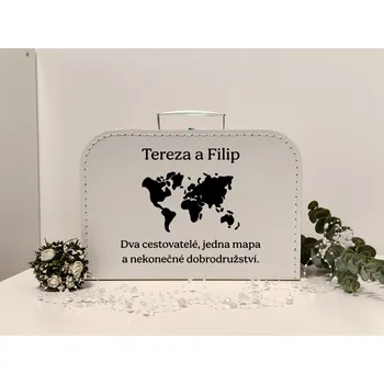 Svatební dekorace Svatební kufřík Cestovatelé - D-decor