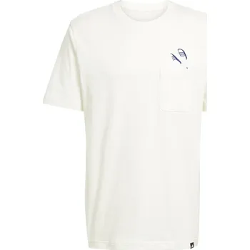 Pánské tričko Pánské Tričko s krátkým rukávem ADIDAS M L SLIDE PKT T JM0374 – Béžová XL