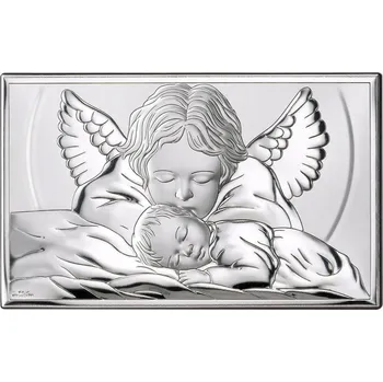 Obraz Stříbrný obrázek Andílek 11x6 cm valenti na křtiny