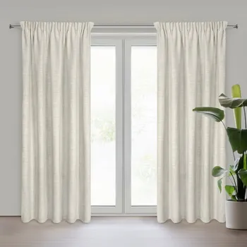 Hotový závěs ROSI v eko stylu s příměsí lnu a jemným leskem 140 x 270 cm