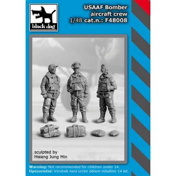 Plastikový model Blackdog 1/48 USAAF Bomber aircraft crew (3 figures)