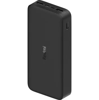 Xiaomi powerbanka Li-Pol, 20000 mAh, Dodávka energie, černá