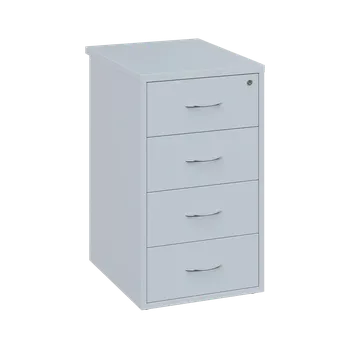 Zásuvkový kontejner OKC - 6V kontejner přístavný, 4-zásuvkový, deska 25 mm, centrální zámek, bílá