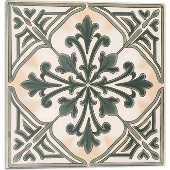 Dlažba Samolepicí vinylové obklady/dlaždice - Rostlinný vzor v čtverci 20x20x20 cm