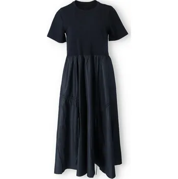 Dámské šaty Kombinované dlouhé šaty MC 23275 barva: černá, velikost: L/XL