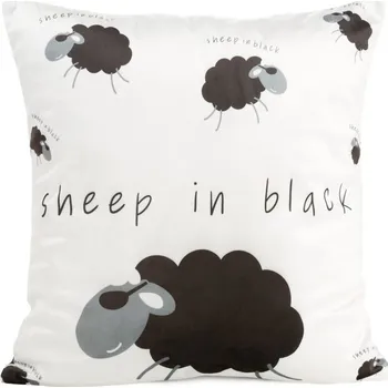 DESIGN 91 Sametový povlak na polštář KIDS 3 s motivem roztomilých oveček