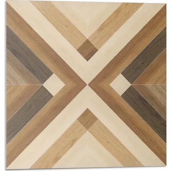 Dlažba Vinylové dlaždice s grafikou do koupelny - Geometrický vzor v mřížce 20x20x20 cm