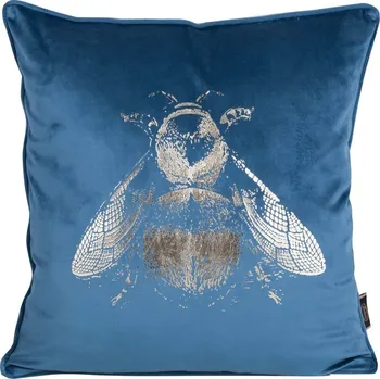 Sametový povlak na polštář na polštář BLINK 41 se zlatým potiskem včely