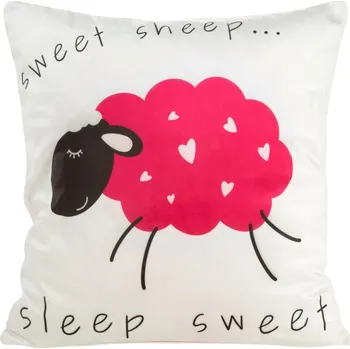 DESIGN 91 Sametový povlak na polštář KIDS 3 s motivem roztomilých oveček