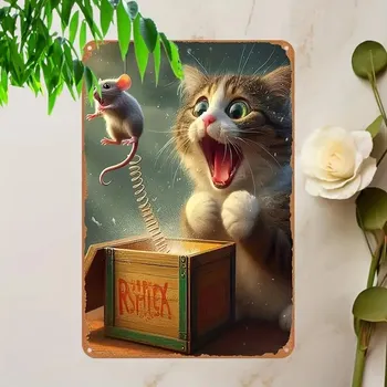 Plechová cedule BAF Kovová cedule Nadšená číča 30 x 20 cm