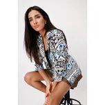 Sako Monari 9577 modro hnědé s ornamenty odlehčené Velikost: 38