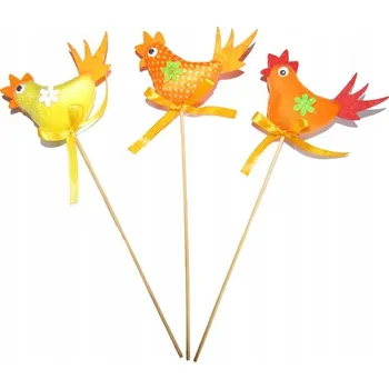 Velikonoční dekorace Kuře dřevěné žluté 1 ks