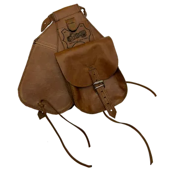 Jezdecké sedlo brašna na hrušku H002 Varianta: dvojitá, Barva: hnědá