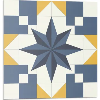 Samolepicí vinylové dlaždice do kuchyně - geometrický vzor hvězdy 9x30x30 cm