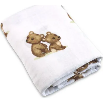 Přebalovací podložka EGAKIDS plena mušelínová Medvídci 120/120cm