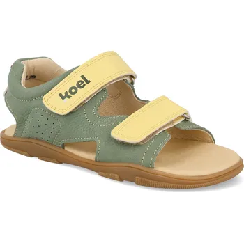 Dívčí sandály Barefoot dětské sandály Koel - Ova olive zelené Velikost: 29