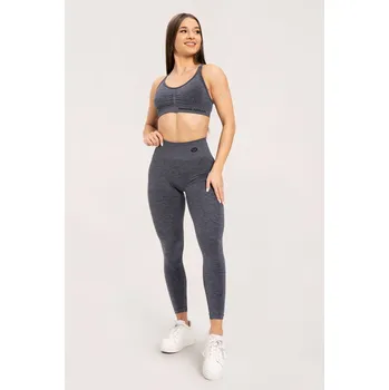 Dámské legíny Gym Glamour Legíny seamless deep push up Dark Grey L