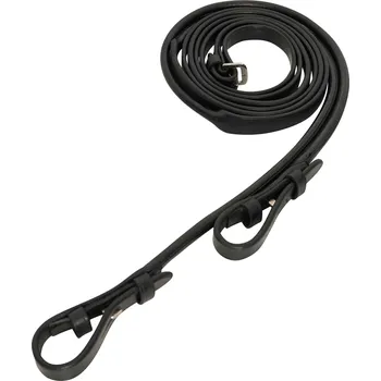 Otěže Snaffle kožené se zarážkami, černé/stříbrné