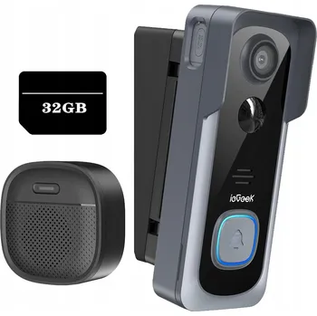 IP kamera Sada videotelefonu ke DVEŘÍM S KAMEROU Domovní videotelefon Zvonek 2K SD