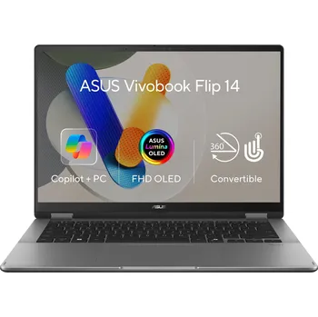 Notebook ASUS Vivobook 14 Flip TP3407SA-OLED040X Matte Gray kovový TP3407SA-OLED040X