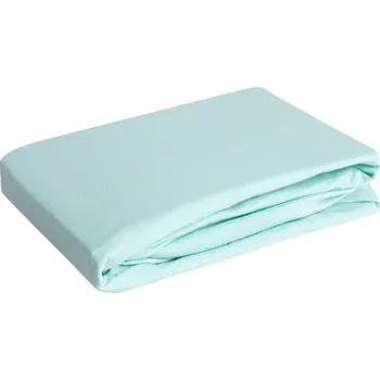 Jersey prostěradlo s gumou 240x220 cm z bavlny barva mátová 125 g/m2 Design 91