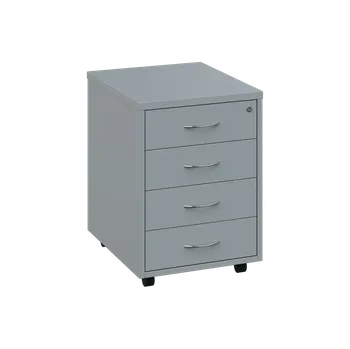 Zásuvkový kontejner OKC - V1 kontejner pojízdný, 4-zásuvkový, deska 25 mm, centrální zámek, šedá