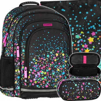 Školní batoh Školní batoh Starpak s více přihrádkami černý, vícebarevný 20 l