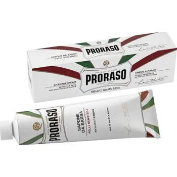 Krém na holení v tubě PRORASO Řada Bílá White 150 Ml Zelený čaj