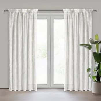 Hotová záclona ILARIA z šifonu zdobená potiskem patiny 140 x 250 cm