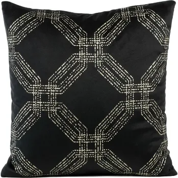 Sametový povlak na polštář BLINK 30 se stříbrným potiskem