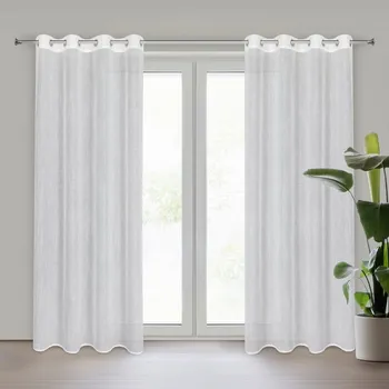 Hotová záclona AMIRA z etamínu se strukturou deště 140 x 250 cm