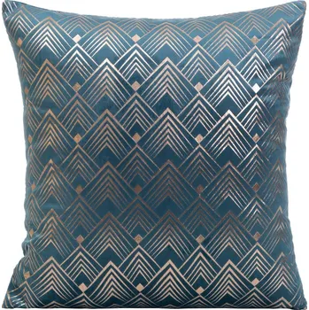 Povlak na polštář ELEN s geometrickým potiskem ve světle zlaté barvě