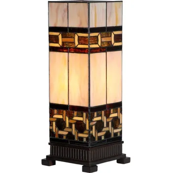 Dekorativní svítidlo Stolní lampa Tiffany v art deco stylu Malleville – 17x17x44 cm + doprava zdarma