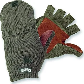 Pracovní oblečení JAGER STRICK ruk. 5-prsté + palcové zimní - olivová - XL