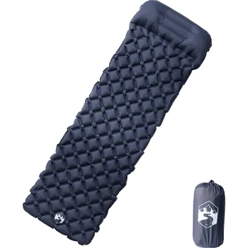 Spacák vidaXL Nafukovací kempingová matrace s polštářem pro 1 osobu [4007109] Barva: Námořnická modrá