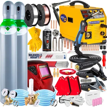 Svářečka POLOAUTOMATICKÁ SVAŘEČKA GYS EASY MIG 160 MAG MMA HLINÍK FLUX 230V SADA