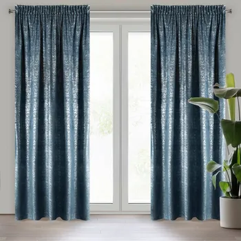 DESIGN 91 Závěs CYPR z měkkého sametu s nepravidelným stříbrným potiskem