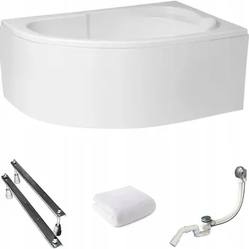 Vana Asymetrická akrylátová vana Polimat STANDARD 130 x 85 cm