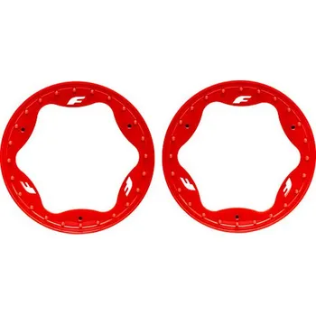 RC náhradní díl Traxxas beadlock kroužek 3.5" přední červený (2)