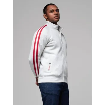 Pánská mikina Ombre Clothing Zajímavá šedá mikina bomber V1 SSZP-0219