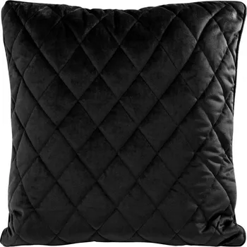 Povlak na polštář VELVET 27 prošívaný do vzoru karo s ozdobným lemem po okrajích