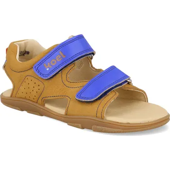 Dívčí sandály Barefoot dětské sandály Koel - Ova cognac hnědé Velikost: 25