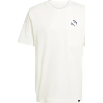 Pánská móda Pánské Tričko s krátkým rukávem ADIDAS M L SLIDE PKT T JM0374 – Béžová L