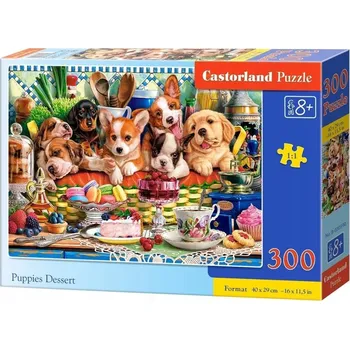 Puzzle CASTORLAND Štěňátka Dezert 300 dílků