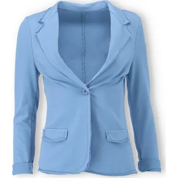 Dámské sako Sako teplákové 2088 Itálie barva: modrá džínová, velikost: M