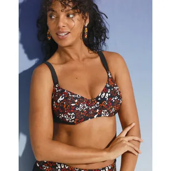 Dámské plavky Plavková balkónová podprsenka s kosticemi Tarafa černá/paprika 90