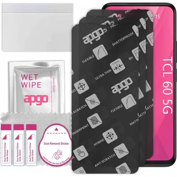 Pouzdro na mobilní telefon Hybridní Sklo apgo pro TCL 60 5G, 3 ks