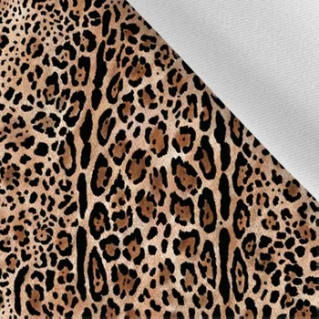 Látka gabardén light leopard