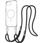 AlzaGuard Luxe Detach Lanyard Case Compatible with MagSafe for iPhone 16e černý