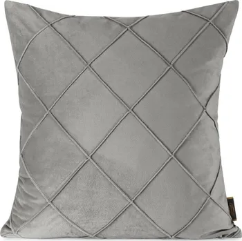 PREMIUM povlak na polštář NALA z velvetové látky s ozdobným geometrickým prošívaným vzorem